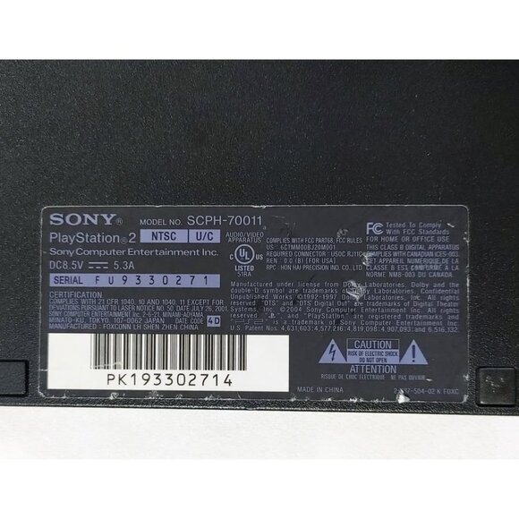 Black Sony Playstation 2 PS2 in Box w/Memory Card, Controller & Cords - Picture 7 of 8